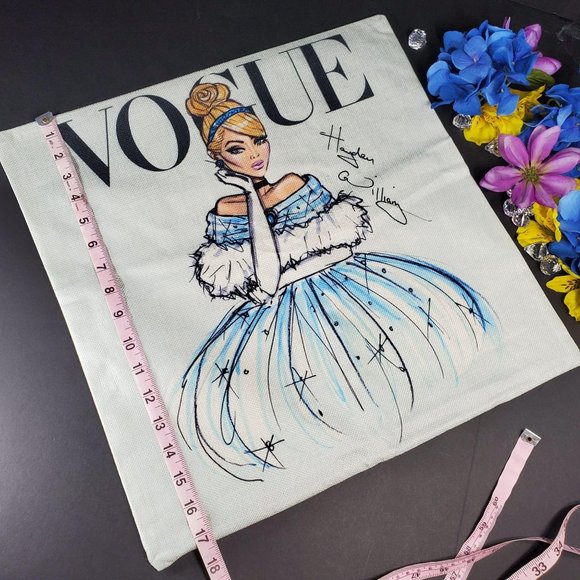 Vogue Disney Inspired Cinderella Princess Decorative Pillowcase - Picture 4 of 9